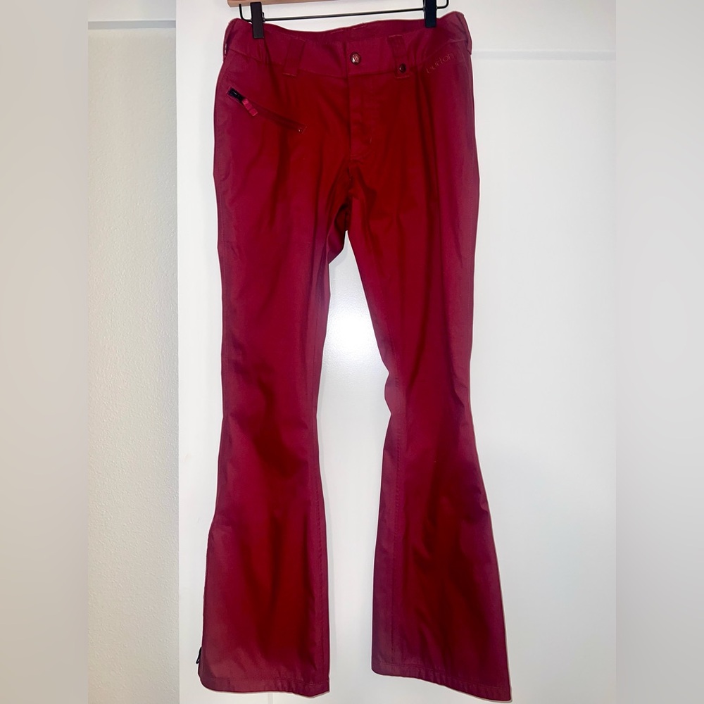BURTON Dry ride Skinny mini snowboard pants in dark red, size xs